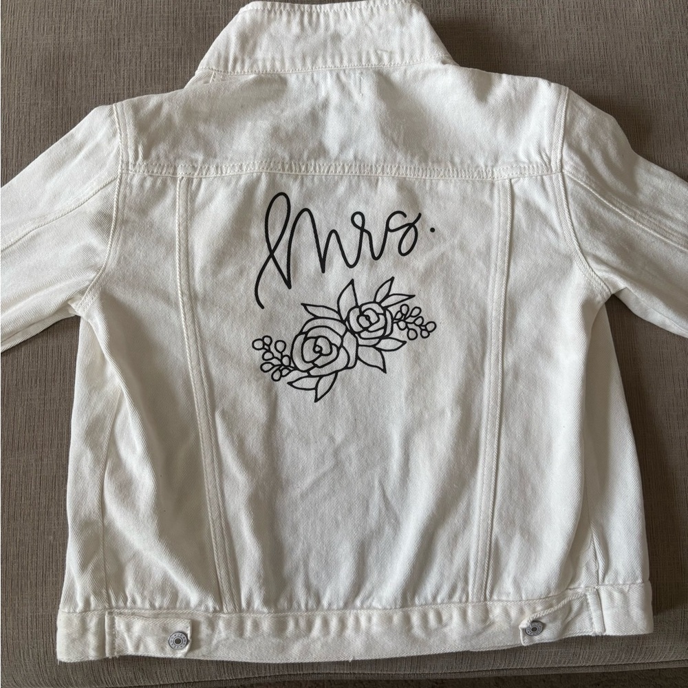 White bride Jean jacket